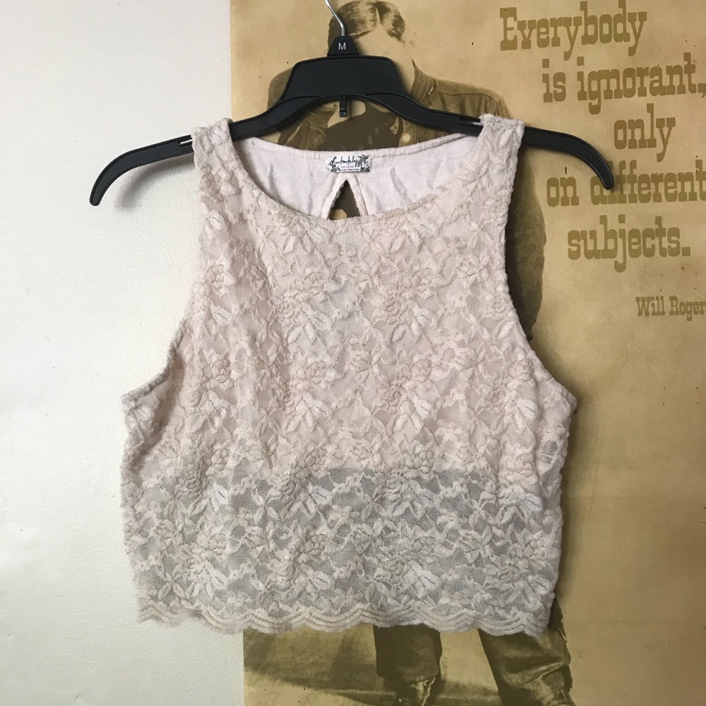 Free People lace crop top